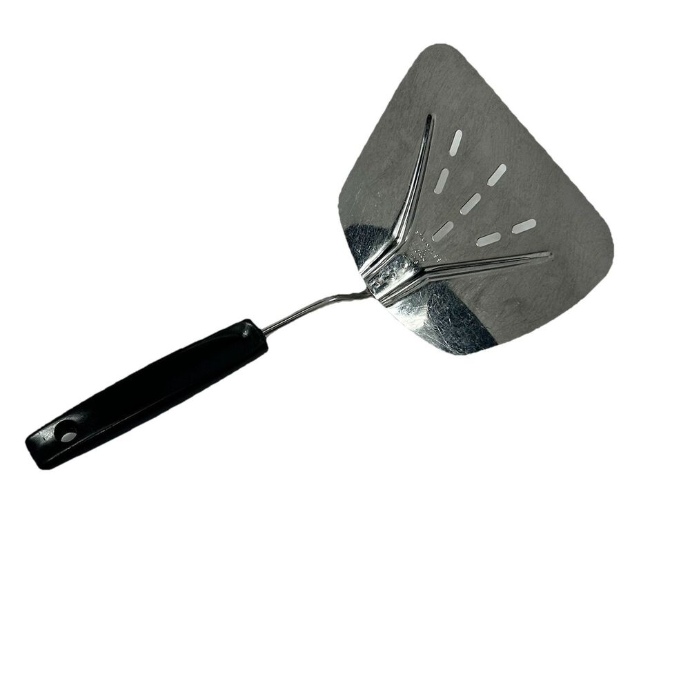 Foley Stainless MPLS Vintage Wide Slotted Spatula Curved Flipper Fish Turner